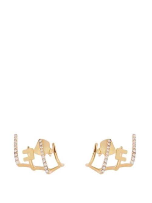 Orecchini con logo e strass ELISABETTA FRANCHI | OR66A62E2.U95